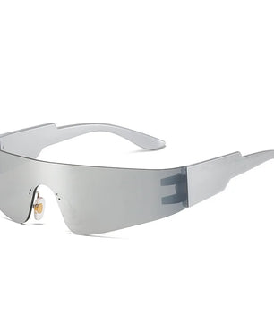 One-Pieces Sunglasses Men Women Fashion Rimless Punk Multicolor Male Shades Eyewear New Trendy Female UV400 Sun Glasses