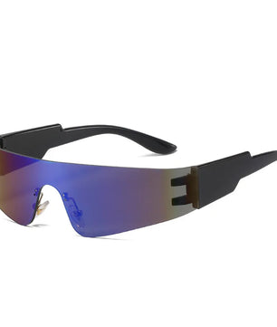One-Pieces Sunglasses Men Women Fashion Rimless Punk Multicolor Male Shades Eyewear New Trendy Female UV400 Sun Glasses