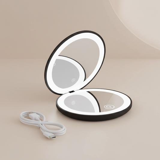 Rechargeable LED Compact Mirror – Precision Beauty Anywhere