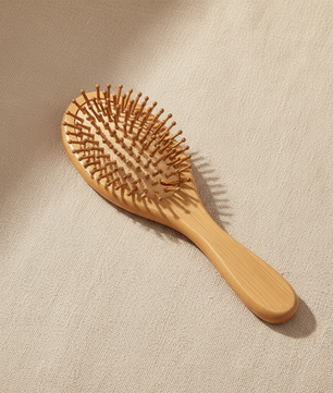 Cepillo de bambú natural NOREA: masaje del cuero cabelludo y desenredo suave