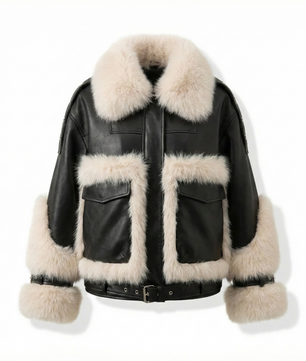NOREA Luxe Faux-Fur Aviator Jacket