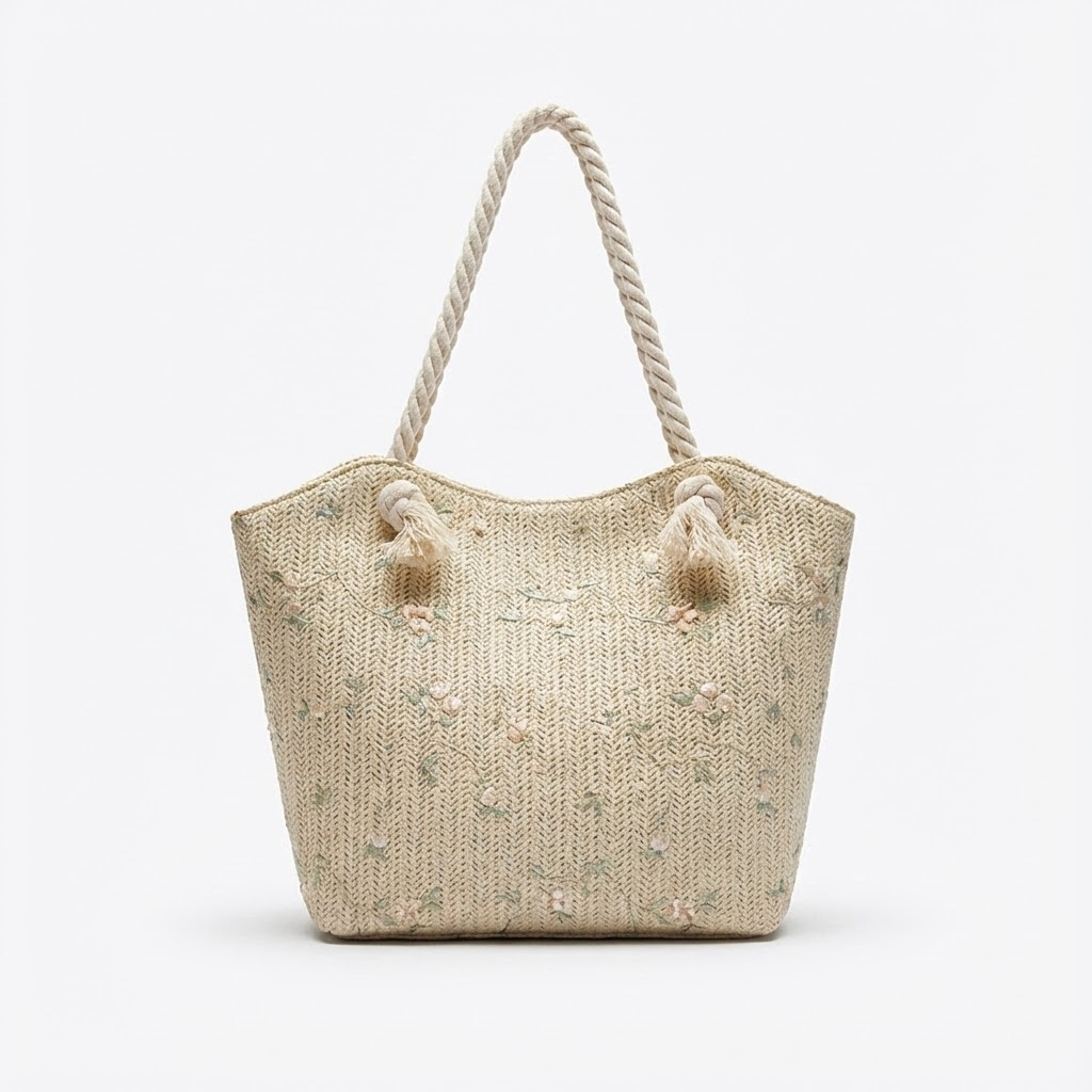 NOREA Straw Tote Bag – Lightweight Summer Shoulder Bag