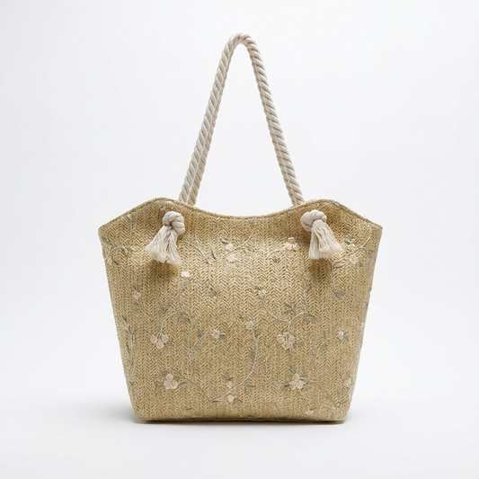 NOREA Straw Tote Bag – Lightweight Summer Shoulder Bag